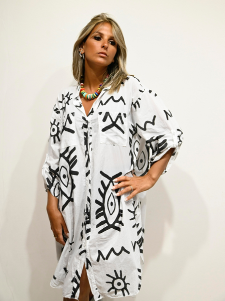 Chemise longue yeux