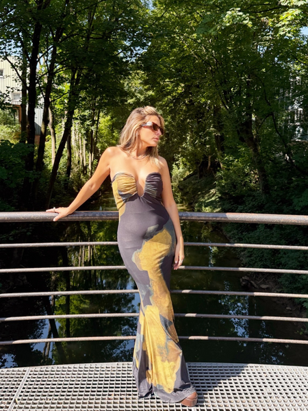 Robe longue bustier