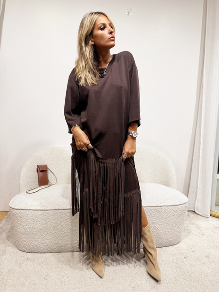 Robe à frange Mya