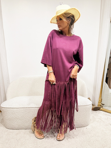 Robe à frange Mya