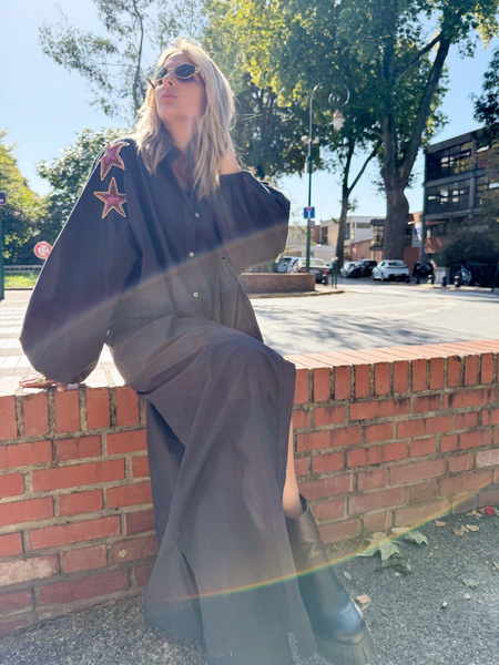 Robe à manches bouffantes