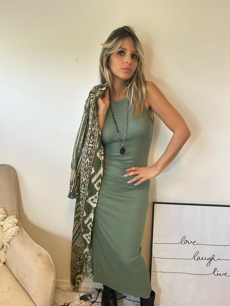 Robe longue moulante