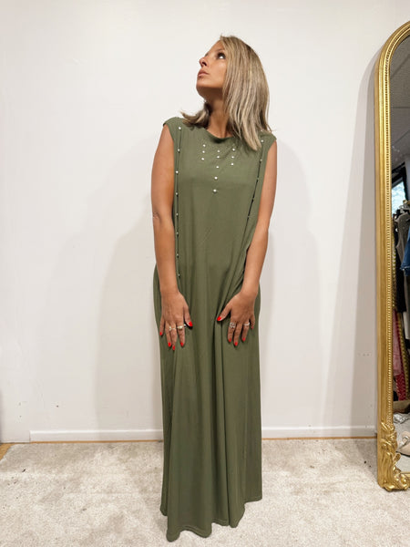 Robe longue à oeillet Salome