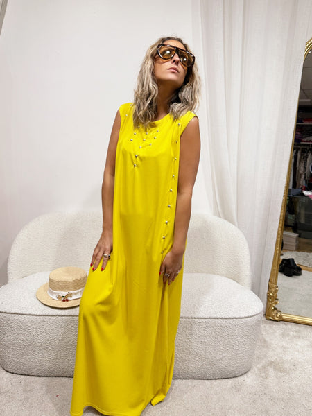 Robe longue à oeillet Salome