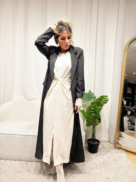 Veste Blazer longue à rayures Sana