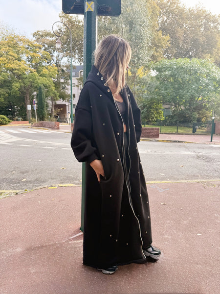 Gillet long clouté