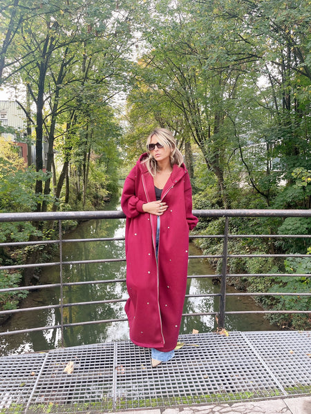 Gillet long clouté