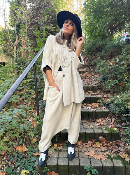 Poncho à frange