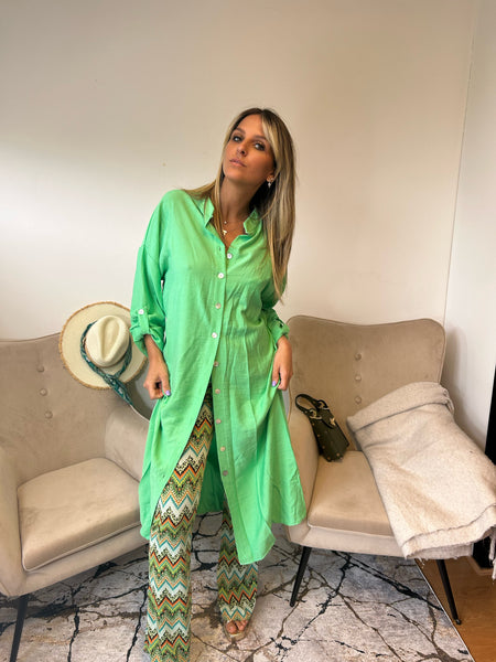 Chemise longue en lin