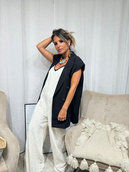 Veste longue manche courte Mani