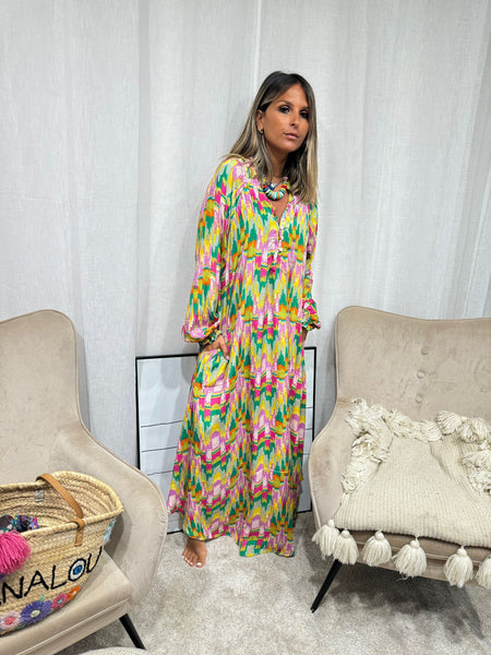 Robe motif coloré Bali