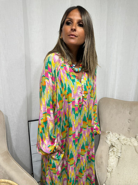Robe motif coloré Bali