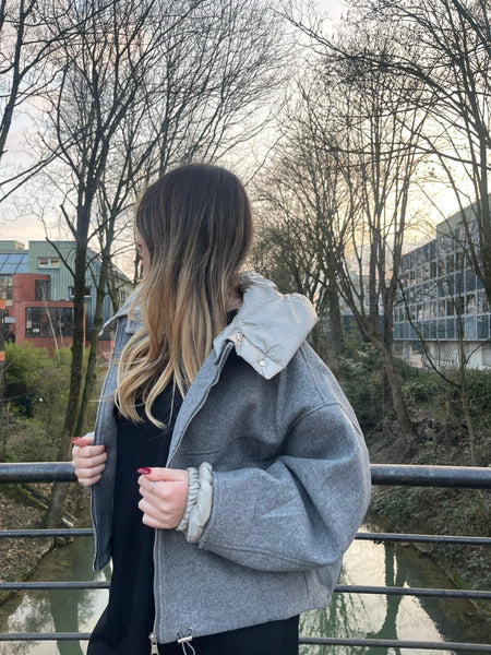 Veste style bomber à capuche