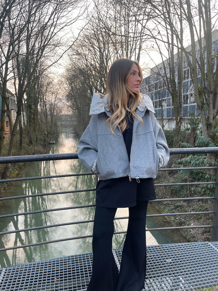 Veste style bomber à capuche