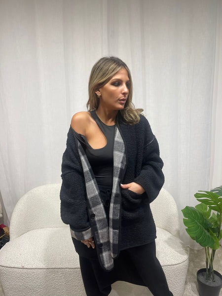 Veste quadrillée réversible Diana