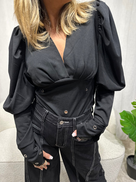 Top manche longue bouffante Oxana