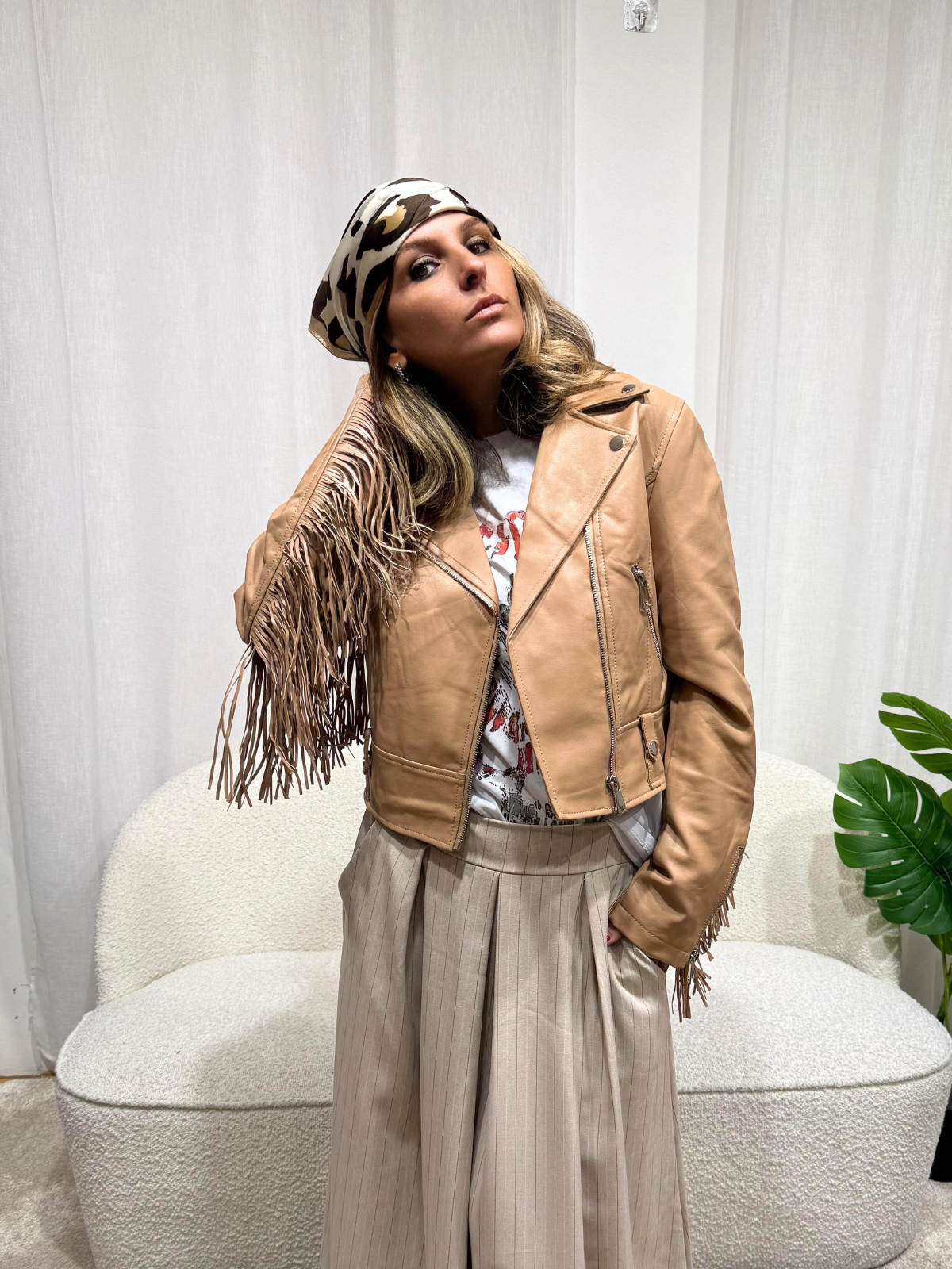 Veste à frange Lexie
