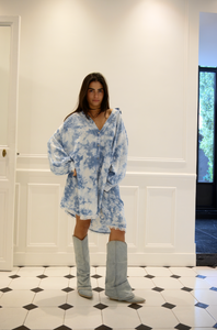 Robe fluide bleu