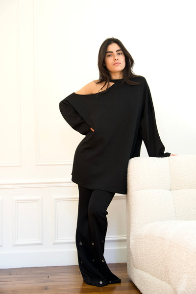 Pull épaule dénudée