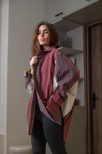 Chemise uni/ carreaux Stanley