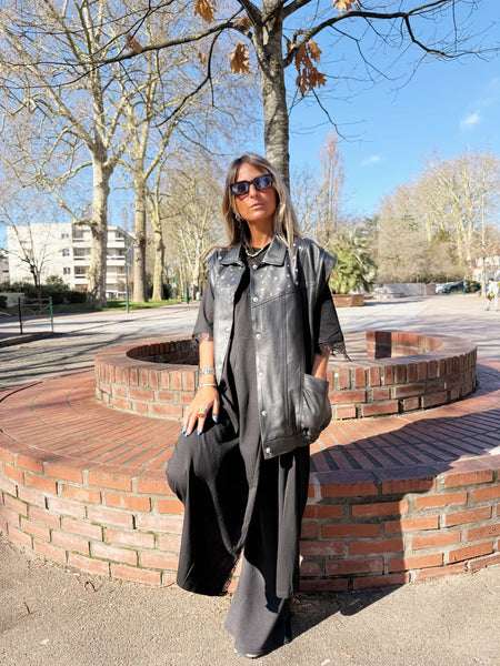 Veste cuir clou Amy