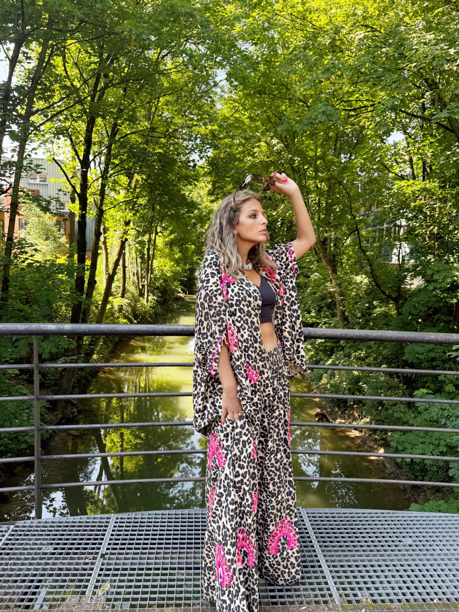 Chemise pink Leopard