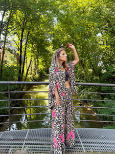Chemise pink Leopard