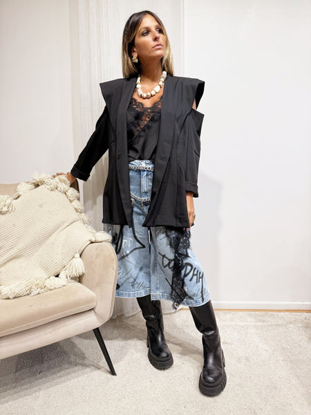 Veste manche asymétrique