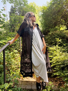 Robe chemise crochet