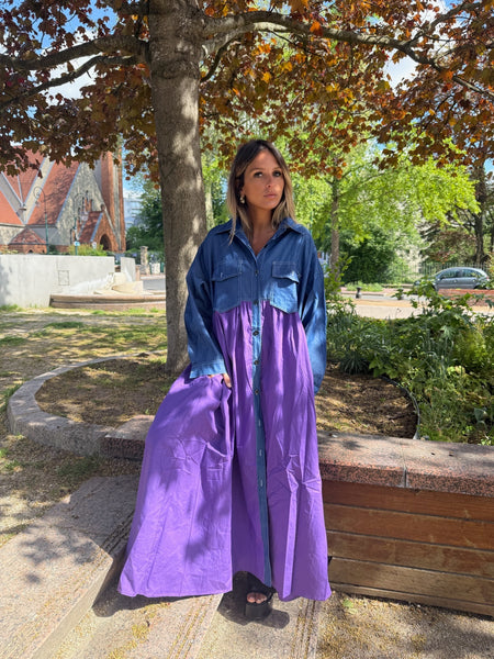Robe en jean bi matiere Aria