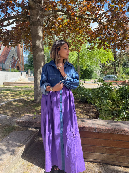 Robe en jean bi matiere Aria