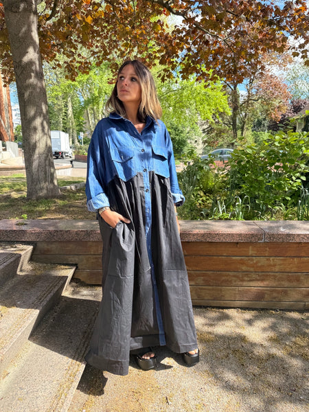 Robe en jean bi matiere Aria