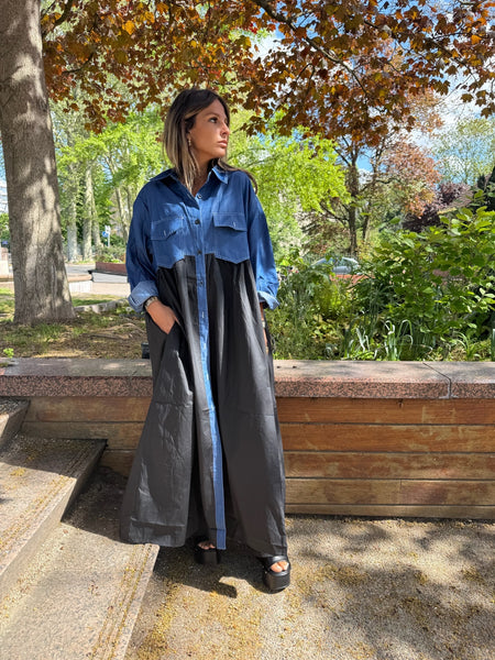 Robe en jean bi matiere Aria