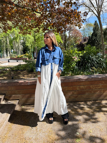Robe en jean bi matiere Aria
