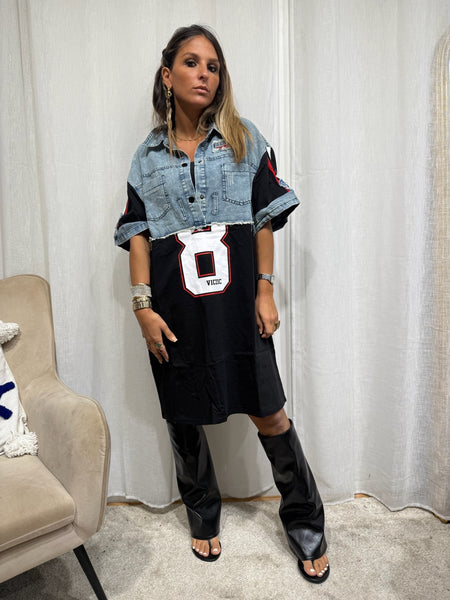 Robe Jean bi matiere