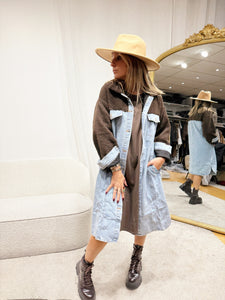Robe bi matiere Salome