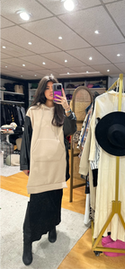 Sweat avec manches en cuir