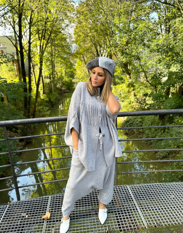 Poncho à frange