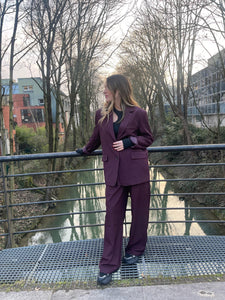 Pantalon de costume bordeaux