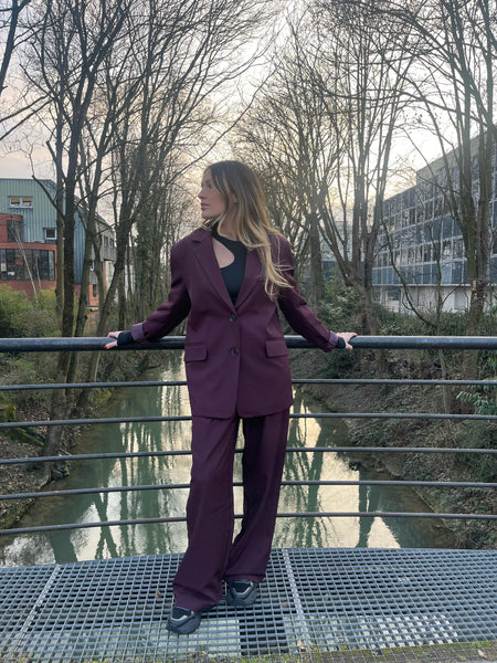 Pantalon de costume bordeaux