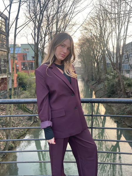 Pantalon de costume bordeaux