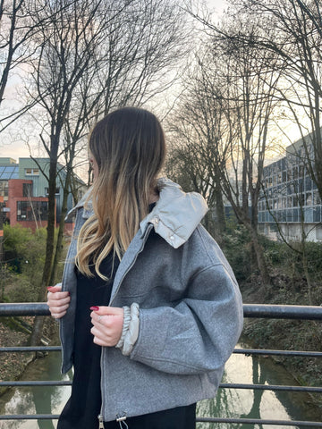 Veste style bomber à capuche