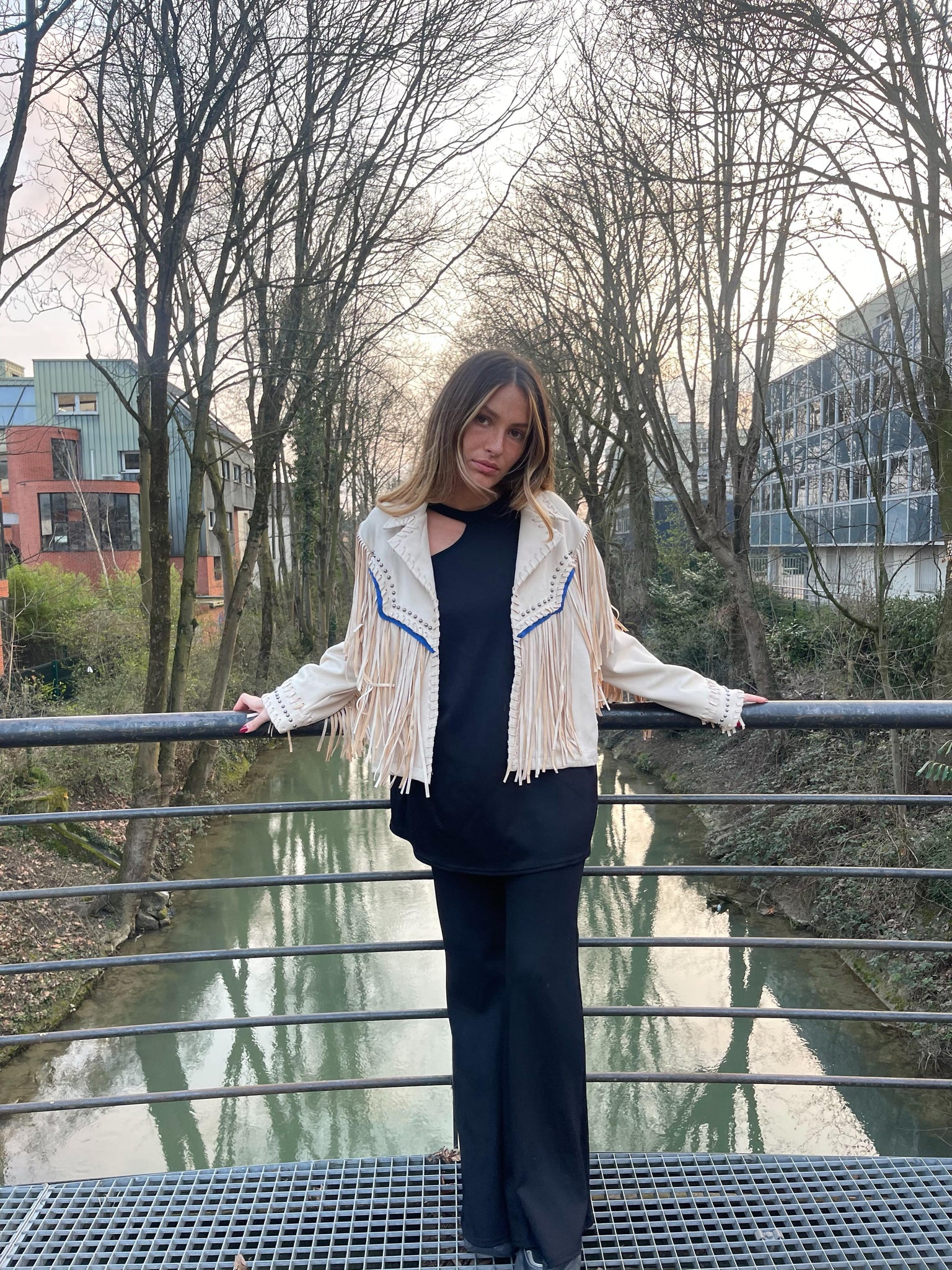 Veste à frange western