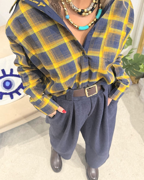 Chemise Épaulettes à Carreaux