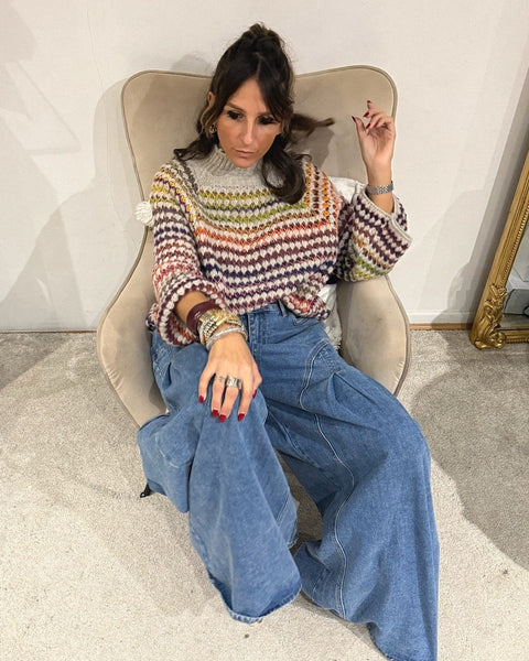 Pull Maille Multicolore Lanalou