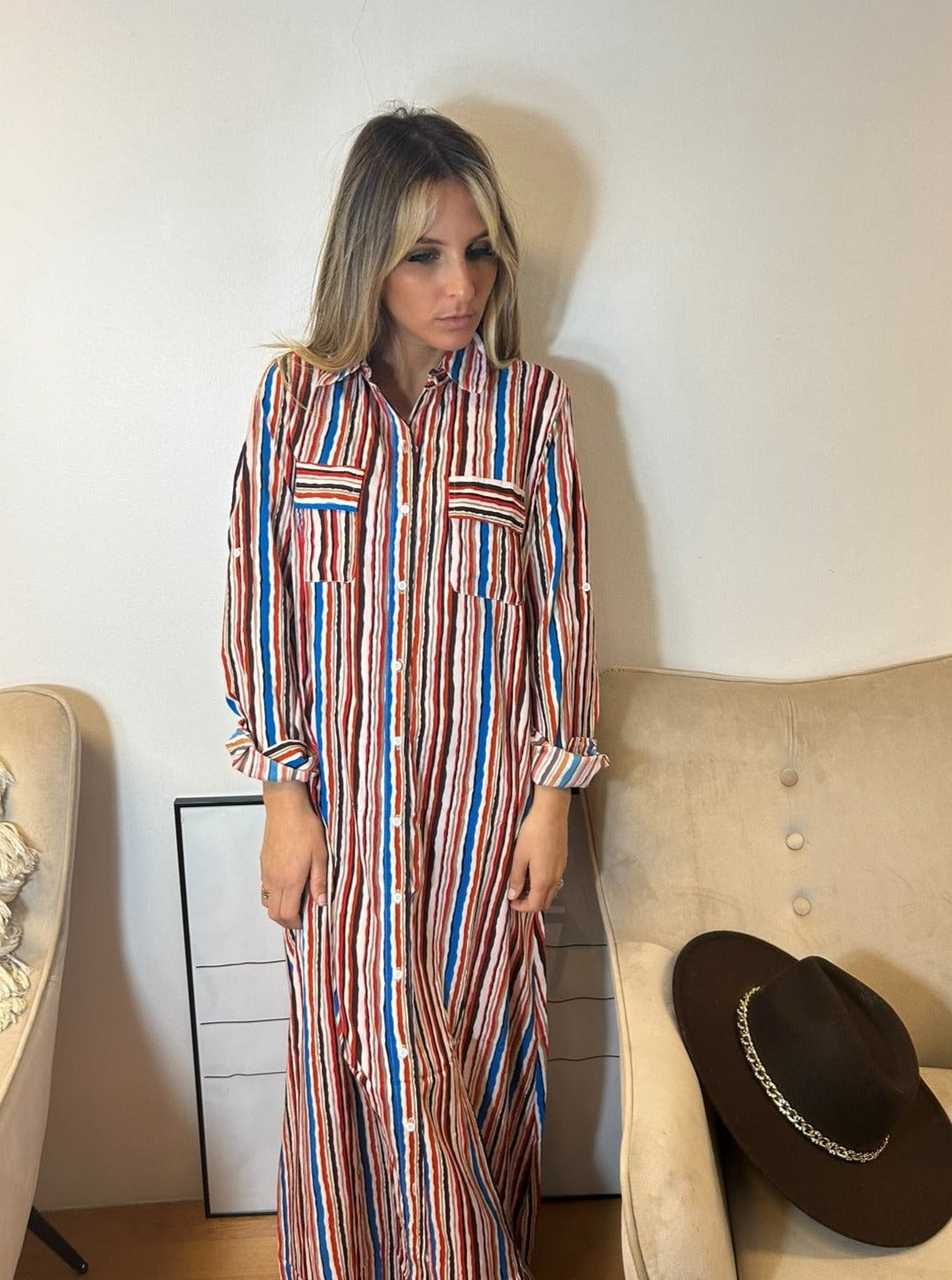 Robe chemise longue
